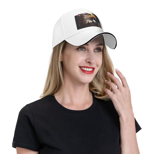 Gorra unisex de béisbol con águila blanca miniatura 6