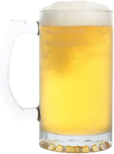 Greenbrier International BEER MUG SET OF 8 , DRINKING GLASSES ALL BEVERAGES 16 OZ