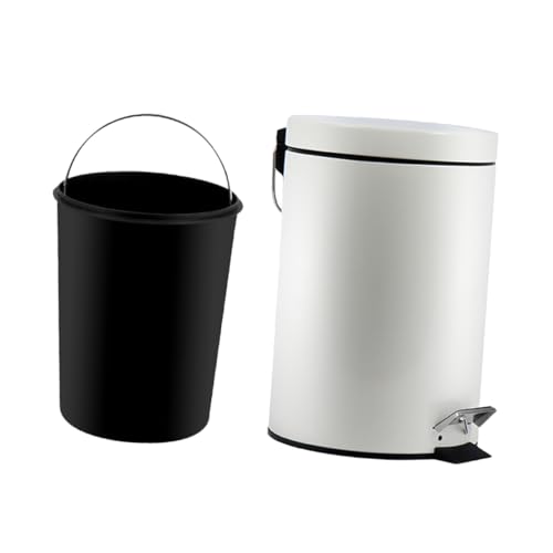 Caneca de basura con pedal y tapa para baño
