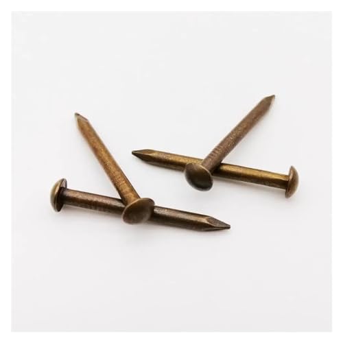 10/20/50/100pcs Antique Brass Bronze Dia 1.2 1.5 2 2.8mm Pure Copper Small Round Head Nail for Furniture Hinge Drum Jewelry Box (Color : 20pcs 2.8x25mm)(50pcs 2x25mm) miniatura 4