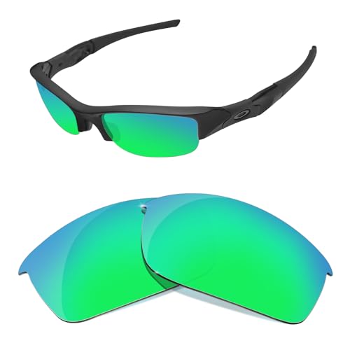 HiCycle2 Replacement Sunglass Lenses for Oakley Flak Jacket Sunglasses Mirror Polarized -Multi Options (Green)