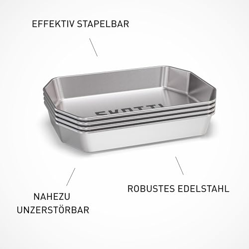 SKOTTI Plade, dein Outdoor-Teller für jedes Abenteuer, Camping Teller Edelstahl, Ideal für Camping und Van, Skotti Grill Zubehör