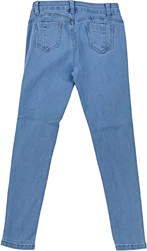 Image of ToBeInStyle Girl's Denim Easy Styling Classic Timeless Everyday Jeans Zip-Up Closure