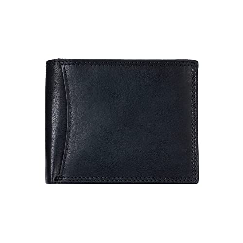 Style N Craft Bi-fold Pass Case Leather Wallet, Full-Grain Leather Wallet for Men and Women, RFID-Protected Wallet with Multiple Card Holders and Flap, 2 Tone Vintage Effect2