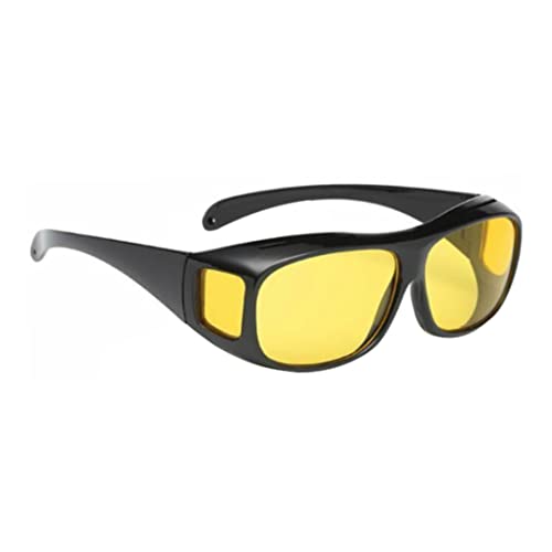 jieerrui Vision Nocturne Verres Verres Polarisées Envelopper des Lunettes Verres Anti-éblouissement pour Hommes et Femmes avec Une lentille polarisée teintée Jaune Cover