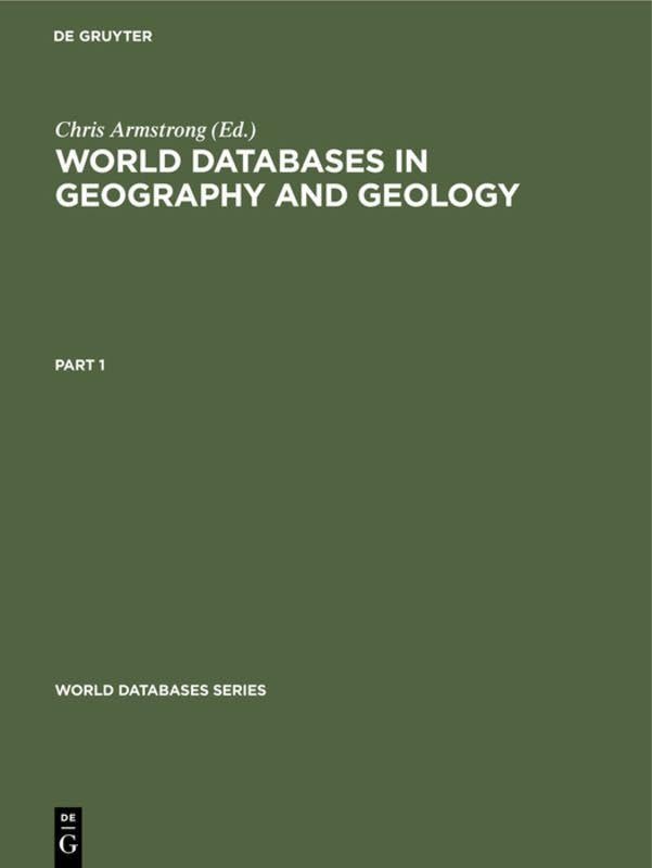 World Databases in Geography and Geology (World Databases Series)      Hardcover – September 12, 1995