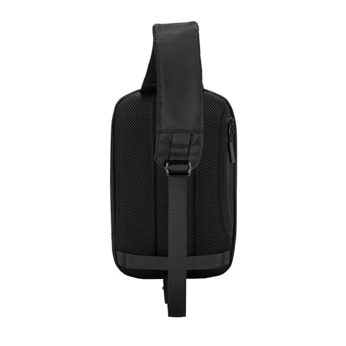 بريف شنطة كروس سلينج تيك للرجال | شنطة سفر من النايلون الباليستي المقاوم للماء | شنطة كتف مضادة للسرقة مع جيب للتابلت والايباد وجيوب مخفية - اسود (BTP-07)