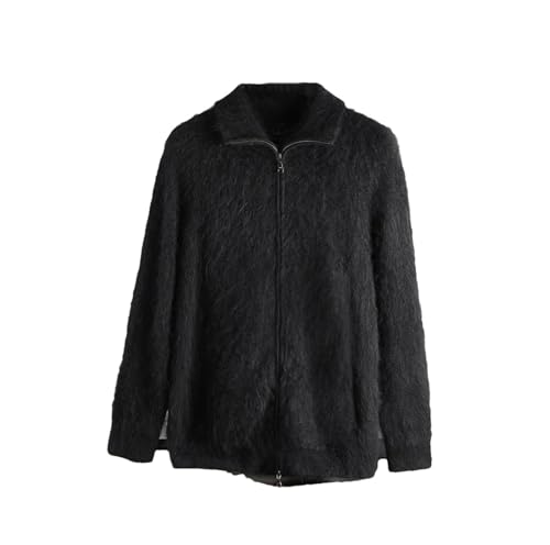 Men's Casual 100 Percent Cashmere Long Sleeve Zipped Cardigan Sweaters