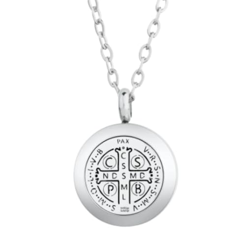 Colar São Bento Aromaterapia Difusor de Aromas Aço Inox