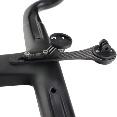 Violiica GORPO - Staffa di montaggio per faro bicicletta, in lega di alluminio lavorato a CNC, leggera e resistente, base a sgancio rapido, colore nero