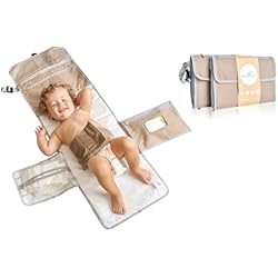 Toysrus Cambiador Bebé Cambiador bebé portátil XL-Cambiador plegable impermeable ideal como regalo para recién nacido-El cambiador de pañales es un bolso desmontable con 6 bolsillos como neceser para artículos de bebé