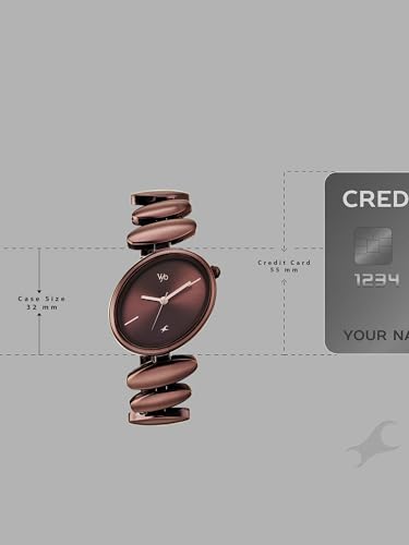 Image of Fastrack Vyb Successor with Quartz Analog Brown Dial Chocolate Brown Alloy Strap Watch for Girls - FV60120QM01W