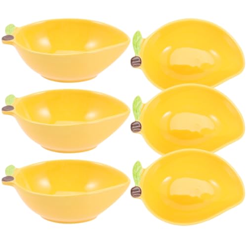 Petits bols à trempette en céramique jaune empilables pour restaurant - 2