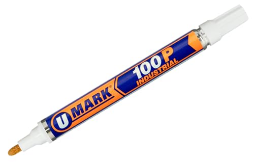 U-Mark 100P Industrial Paint Marker 12 Pack White 10205