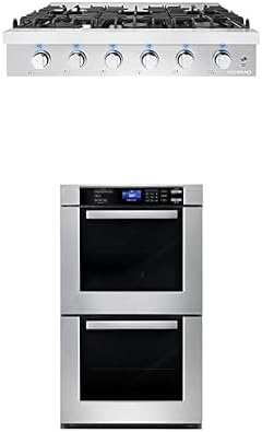 Cosmo 2-Piece Kitchen Package, 36" Gas Cooktop & 30" Double Electric Wall Oven