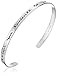 Sterling Silver "Count Your Rainbows Not Your Thunderstorms" Cuff Bracelet, 7"