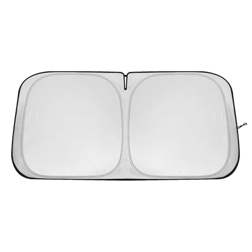 Image of BestEvMod Windshield Sunshade Compatible with 2022-2025 2026 Rivian R1S R1T Accessories Foldable Front Window Sunshade Sun Visor Protector Blocks Glare UV Ray Sun Protection Custom Fit