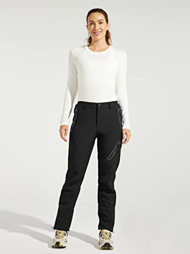 Willit Women's Snow Pants Waterproof Warm Winter Hiking Pants Outdoor Pants Insulated Cold Weather Black M #TOP5