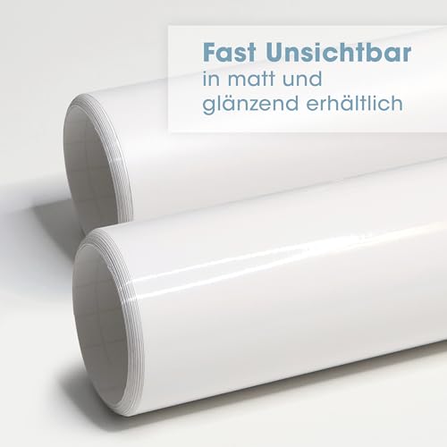 Rapid Teck® 7.43€/m² Selbstklebende Wandschutzfolie - MATT - Transparent/Klar - 63cm Breite - Elefantenhaut Klebefolie - Klarer Wandschutz für Innenräume - Robuste Wandfolie - Leicht anzubringen