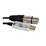 F&T>D*I USB RS485 to XLR 3P メスソケット DMX512 ケーブル器具 QLC Q ライトコントローラー + フリースタイラーステージコントローラーケーブル(8M,Color G)