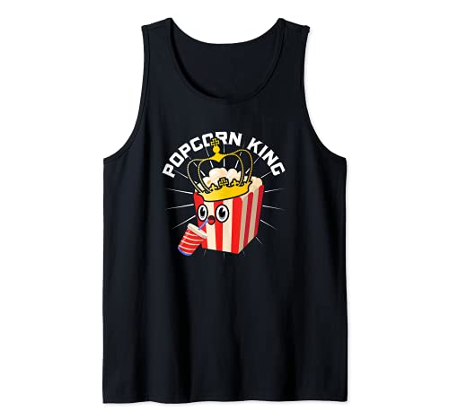 Rey de las palomitas de maíz Funny Food Snack Cinema Lovers Camiseta sin Mangas