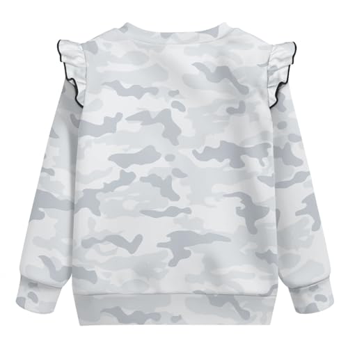 Sweatshirt for Toddler Girls Size 1-8 Ruffle Long Sleeve Pullover Lightweight Girls Crewneck Sweatshirts2