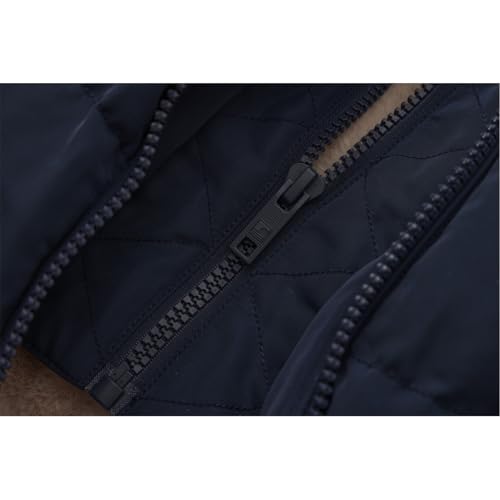 Soul Cal Womens 2 Zip Bubble Jacket Long Sleeve Navy 14 - Image 4