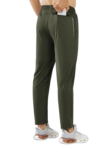 Image of NORTHYARD Men's Joggers Athletic Workout Track Pants Running Gym Training Sweatpants with Zipper Pockets Open Hem