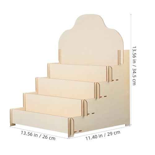 Soporte expositor de tarjetas de felicitación de madera escalonada 3