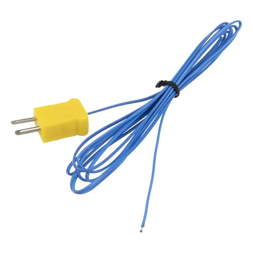 Termopar tipo K con cable PTEE aislante de 2 metros y conexión de cabezal FTARW02 1