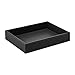 GALLAWAY LEATHER Valet Tray for Men - Nightstand Organizer EDC Tray for Wallet and Keys - Dresser Leather Catchall Dump Key Tray - Bedside Table Tray Organizer Key Bowl for Entryway Table (Black)