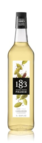 1883 Cardamom Syrup for Drinks – 1 Liter Glass Bottles (Pack of 6)
