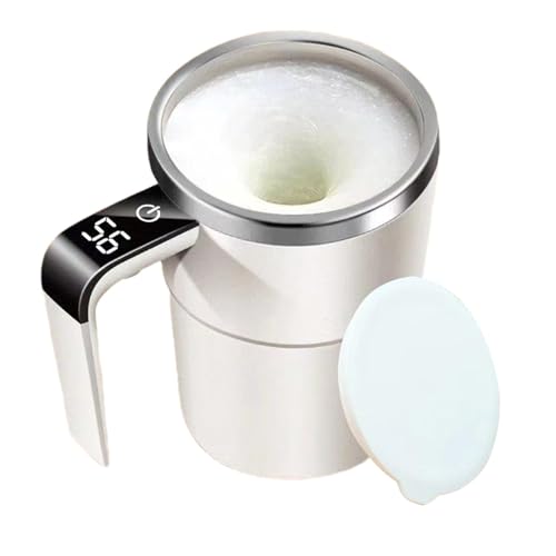 Copa De Mezcla Eléctrica: Taza Automática De Agitación, Taza De Autoestronización Recargable USB | Mezcladora Automática De Taza De Café Con Pantalla LCD, Tapa Sin Derrames, Taza De Agitación Portátil