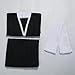 GRACEART Traditional Samurai Hakama Uniform Kurosaki Cosplay Costume Outfit Black Cloak Kimono