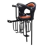 Temeemeg Kinder-Fahrradsitz, hinterer Kleinkind-Fahrradsitz für Mountainbikes – kein Gepäckträger erforderlich, schwarz (passend für Kinder von 1–6 Jahren).