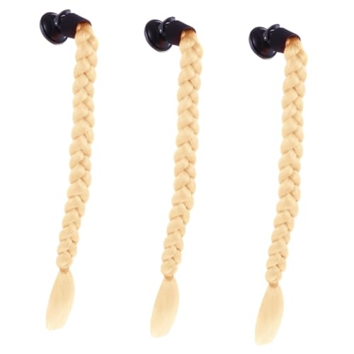 Tresses de casque dorées et amovibles avec fixation ventouse puissante 3 pièces