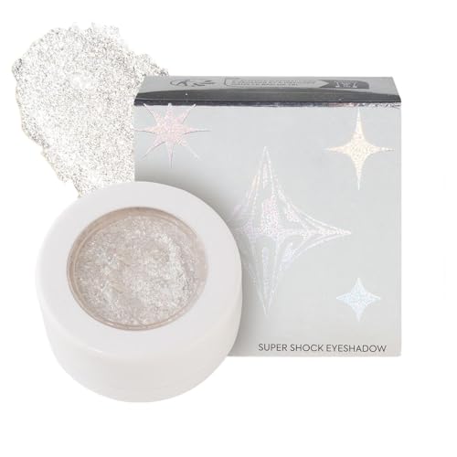 Sombra De Ojos Blanca Brillante, Resumen De Maquillaje En Polvo, Maquillaje Brillo Del Cuerpo, Con Desgaste De Larga Duración, Brillo De Alto Pigmento, 5 G, Para Ojos, Cara, Cuerpo, Looks De Fe