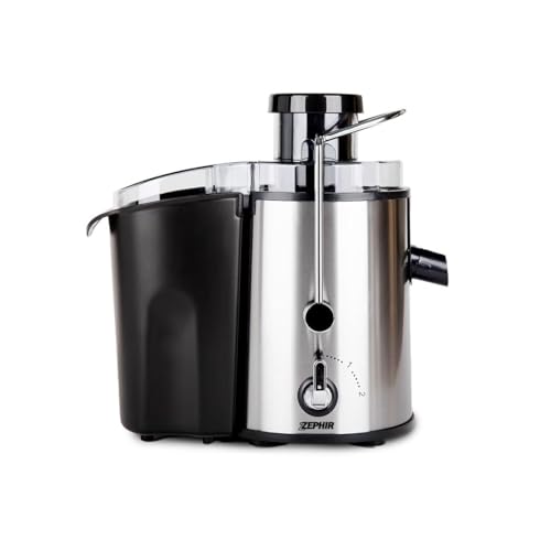 Estrattore Di Succo Zephir: La Classifica dei Più Venduti nel 2025 1 Zephir Centrifuga Deluxe In Acciaio 450W, 2 Velocità, Bocca Larga 65 Mm, Filtro In Acciaio Inox, Bicchiere 500 Ml, Vaschetta Residui 1L, Ultracompatta