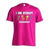 [アートワークスコウベ] バスケ Tシャツ 半袖 練習着 ドライ I LOVE INTERCEPT ユニセックス XXXL トロピカルピンク