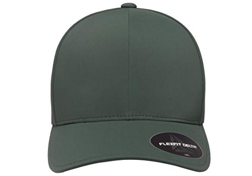 Flexfit Men's Delta Seamless Baseball Cap, Spruce, Large-X-Large Black - Image 2