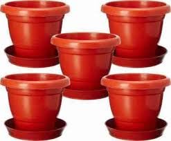 KINDAR CARE Plastic Flower Pot | Planter for Balcony | Indoor/Outdoor House Plant | Plant Container Set | Multicolor-23 | Pack of 5 (B0D2J3GNJ6) Amazon Price History, Amazon Price Tracker