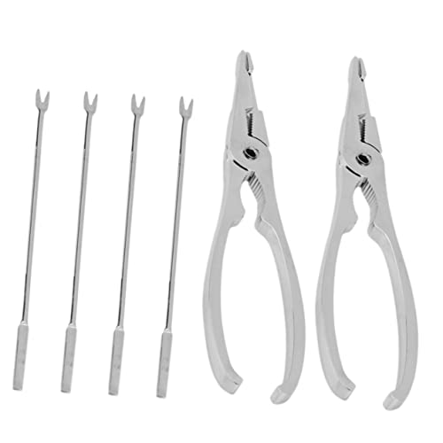LALADEFIEE Set di Utensili per Frutti di Mare 6 Pezzi in Acciaio Inossidabile Pinze e Forchette Ergonomiche, per Pranzi a Base di Granchi e Noci