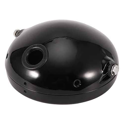 Phare LED moto 7 pouces Tbest noir avec couvercle rond en aluminium de modification