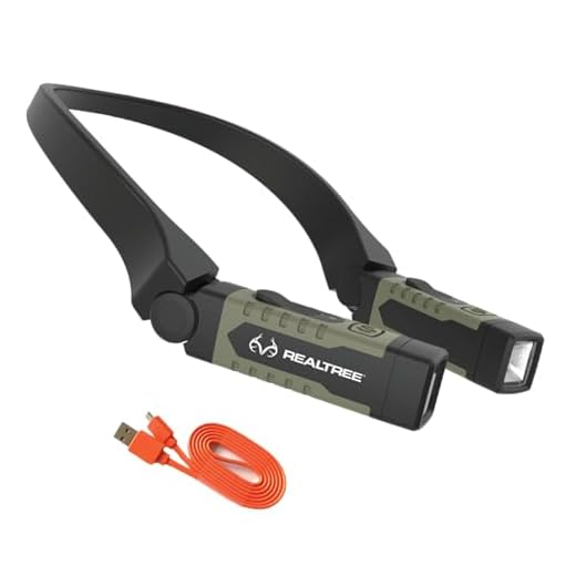 EZRED RT357, Real Tree 300 lumen Neck Light, Red and White light, For Hands-Free Lighting, Hunting, Fishing Light