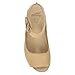 Dansko Tiana Slip-On Platform Sandal for Women – Cushioned, Contoured Footbed for All-Day Comfort and Support – Hook & Loop Strap with Buckle Detail – Lightweight Rubber Outsole Tan 9.5-10 M US