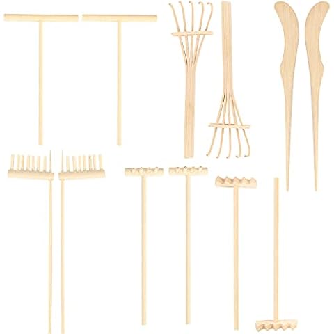 MAHIONG 12 PCS 6 Style Mini Zen Garden Rake Tools Set Cover