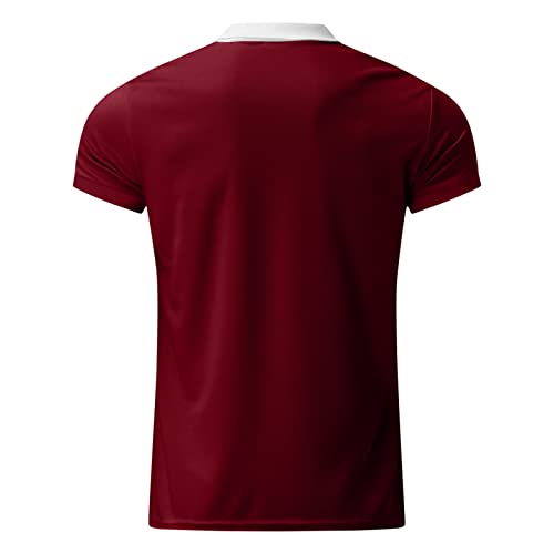 Tantora Polo Shirts For Men Plus Size Quarter Zip Short Sleeve Golf Shirts Stretch Casual Slim Fit Athletic Tennis T-Shirts #TOP3