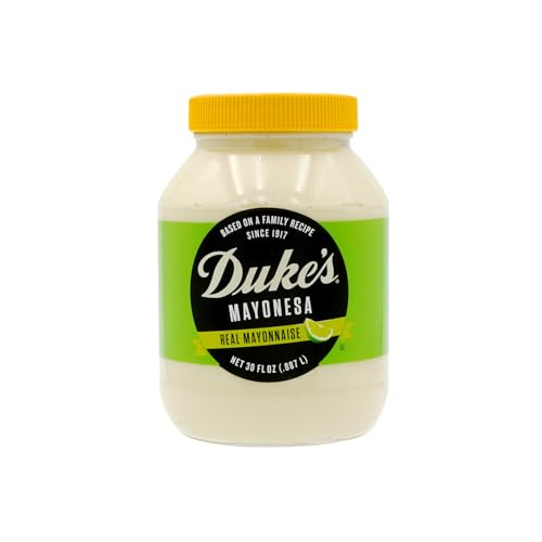 Image of Duke's Hint of Lime Flavored Mayonnaise Jar - Zesty & Citrusy, 30 Ounce (Pack of 1)