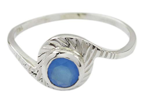 Bijoux en argent sterling 925 calcédoine bleue une idée cadeau idéale pour femme