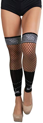 Image of ToBeInStyle Women's Fashion Dimond Net Thigh High Footless Novelty Leg Warmer Hosiery